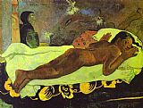 Paul Gauguin Canvas Paintings - Manao tupapau